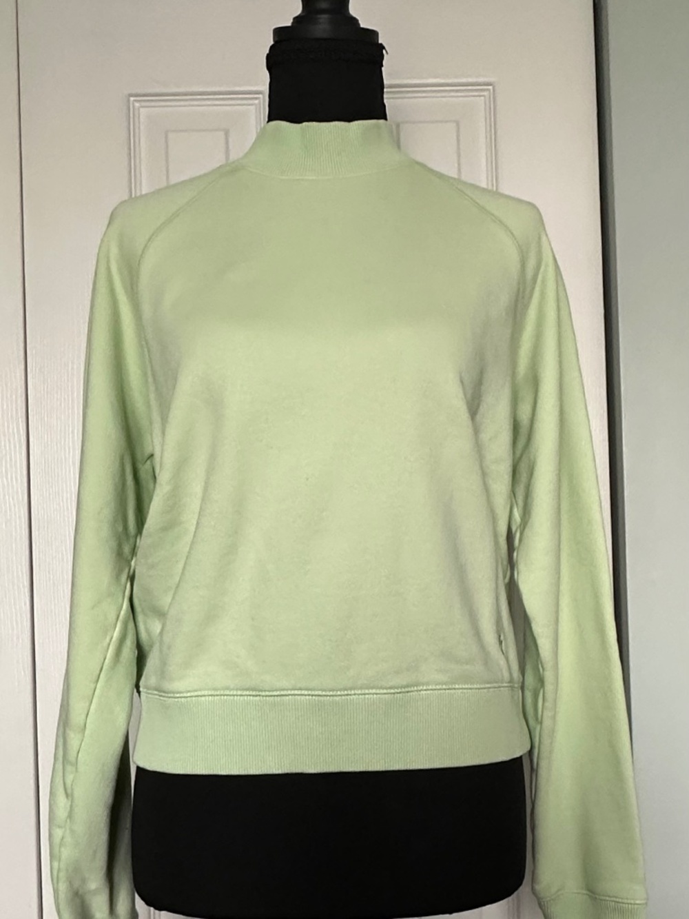 Tory Burch Green Mock Neck Sweatshirt, Size L